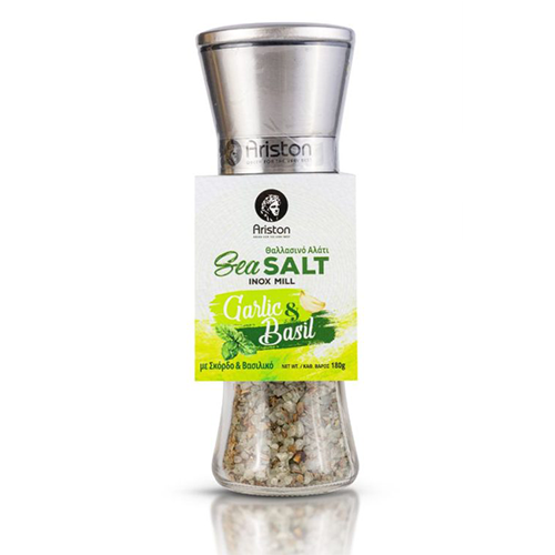 Ariston Sea Salt with Garlic and Basil 6.35 oz